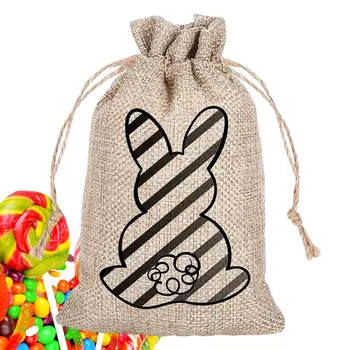Húsvéti nyuszi táskák Húsvéti nyuszi zsákvászon szívességi zsákok ékszertasakok Ajándéktáskák esküvői szívességekhez Party DIY kézműves