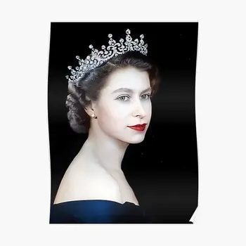 II. Erzsébet királynő Gyönyörű királynő poszter kép Kezdőlap Nyomtatás Művészeti szoba dekoráció Festés Fal Vintage dekoráció Vicces Nincs keret