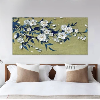 Impresszionista csendélet Virág Absztrakt Vászon Festészet Keret nélküli fal Belső Ház dekoráció Kézzel festett képek