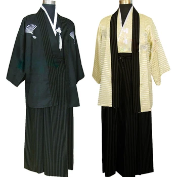 Japán kimonó, férfi ruházat, japán konyharuházat, népviselet, színpadi előadás ruházat