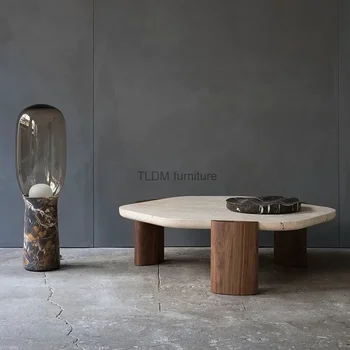 Japán márvány dohányzóasztalok kanapé hálószoba Nordic Design álló oldalsó asztal padló Egyedi esztétikus asztal Basse Lakberendezés