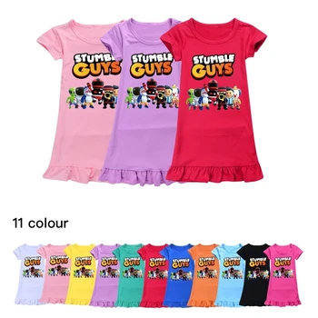 Játék Botladozó srácok Lányok Hálóruha Gyermek pizsama Hálóruha ruhák Hálóing Gyerekek nyári rövid ujjú rajzfilm hálóruha