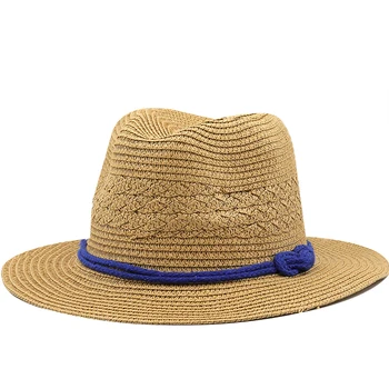 Kalapok nőknek Vödör napsapkák szalagszalag Férfi kalap Szalma Nyár Panama hivatalos szabadtéri parti piknik vödör kalap Sombreros De Mujer
