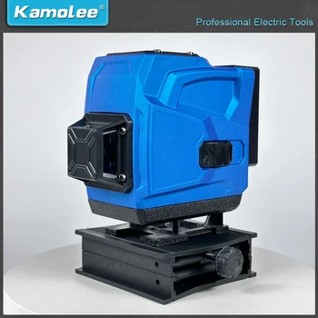Kamolee 4 síkú 12 soros 3D zöld lézerszint vízszintes és függőleges keresztvonalak 520nm Fali ragasztó eszköz Automatikus önszintezés