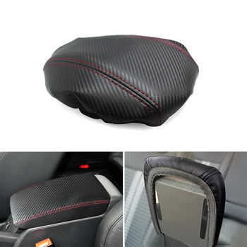 Karbon textúra mikroszálas bőr Autóvédő belső középső kartámasz burkolat VW Golf 6 MK6 2010 2011 2012 2013