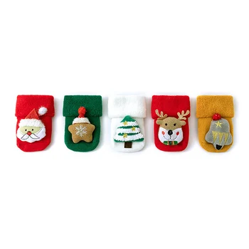 Karácsony Baba Fuzzy zokni Papucs zokni Toddler Kids Téli meleg ünnepi zokni Legénység Zokni csecsemő lány fiúnak