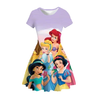 karácsony új Disney hercegnő ruha jelmez cosplayer nyomtatás sport rajzfilm utcai stílusú lány bolyhos hercegnő ruha