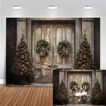 Karácsonyfa ajtó fotózás hátterek hó téli karácsonyfa kültéri felnőtt gyermek portré fotó háttér fotóhívás kellékek