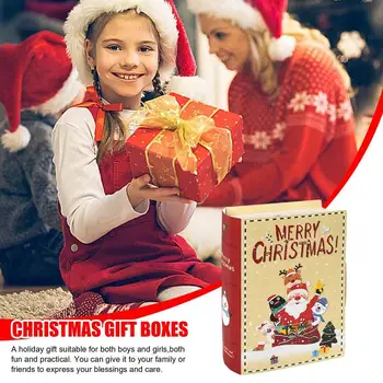 Karácsonyi ajándékdobozok Kartondoboz Mikulás cukorka csokoládé díszdoboz 5db dekoratív könyvdoboz alakú ajándékkéz | Mikulás