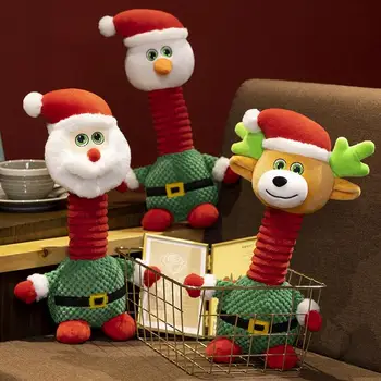 Karácsonyi babák kreatív hosszú nyakú plüss Mikulás baba Kézzel készített puha karácsonyfa Pandent babák otthoni ünnepi dekorációhoz