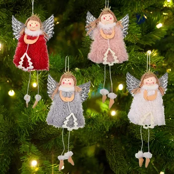 Karácsonyi díszek Karácsonyi fa dekoráció baba gomba lógó dísz filc fa dekorációk 2024 karácsonyára Navidad Natal ajándékok