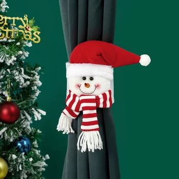 Karácsonyi függönycsat Mikulás hóember jávorszarvas dísz Hotel étterem dekoráció baba kapocs kirakat medál