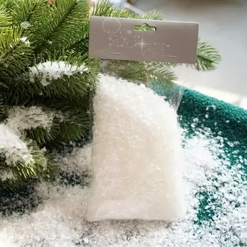 Karácsonyi hamis hódekoráció bolyhos műhópor szárított hópelyhek műanyag fólia készlet Mesterséges hó karácsonyi díszek