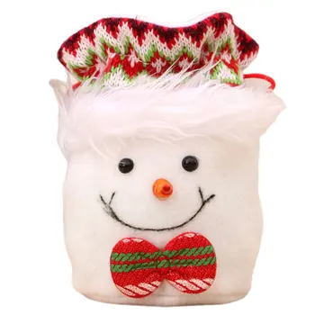 Karácsonyi táska Cukorka táska Mikulás hóember ajándéktáska Karácsonyfák Dísz Újévi ajándékok Party kellékek WC tekercs papír borító
