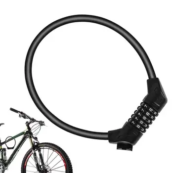 Kerékpárzár kábel lopásgátló 5 számjegyű kódú kábelzár Kulcs nélküli közúti kerékpárzárak Kerékpáros felszerelés Kerékpár kellékek hegyi kerékpárokhoz Út