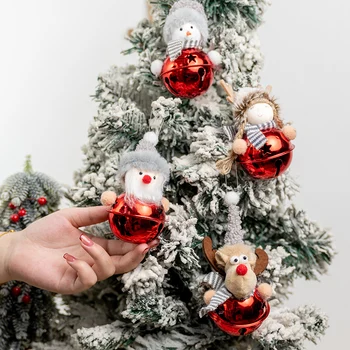 Kis karácsonyi díszharangok kötélcsecsebecsékkel 2022 Újévi parti karácsonyfa dekoráció Gyermek ünnepi ajándékok