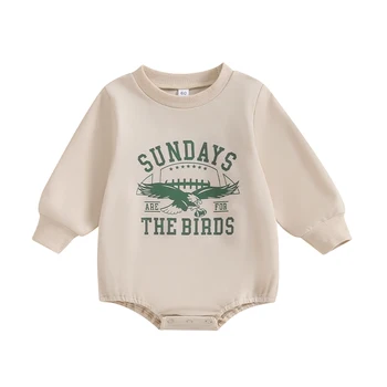 Kisgyermek Kislány Fiú Játék Napi ruhák A vasárnapok a madaraké pulóver Legénységi nyak Hosszú ujjú pulóver Ingek felső