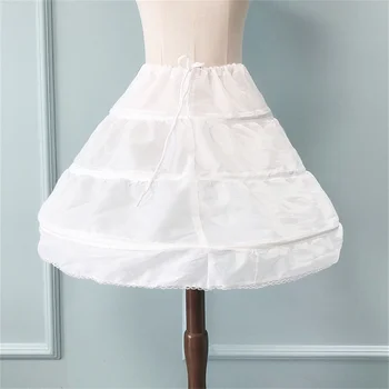 Kiváló minőségű fehér 3 karikás A-vonalú alsószoknya krinolinos alsószoknya báli ruhához Esküvői ruha