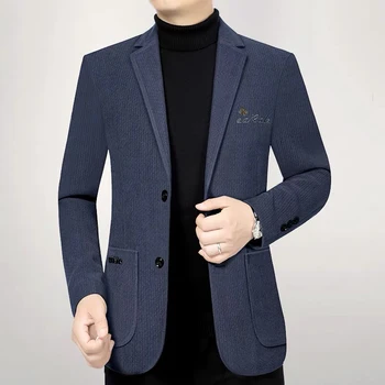 Kiváló minőségű férfi divat Szép trend All Match Boutique Smart Casual Őszi és téli blézerek Egymellű