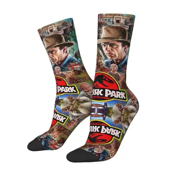 Klasszikus filmplakát Jurassic Park Férfi Női Legénységi zokni Uniszex újdonság 3D nyomtatás Dinoszaurusz világruha zokni