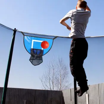 Kosárlabda játék prémium trambulin kosárlabda karika készlet vízálló Egyszerű telepítés Mini golyós szivattyúval Szórakoztató játék minden korosztály számára