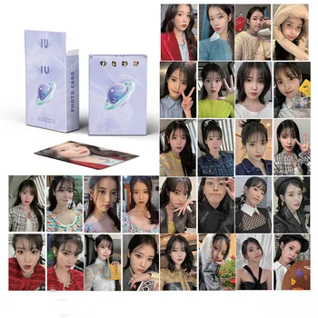 KPOP IU Új Album Lomo kártya nyomtatás Fotókártya Lány csoport Nyomtatott fotókártya Fan Girl ajándék Kis kártya Lee Ji-eun 55DB/szett