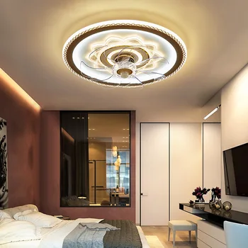 Kreatív hálószobai lámpa mennyezeti ventilátor csillár elektromos ventilátorral lámpa beépített egyszerű, modern vendégszoba távirányító lámpa