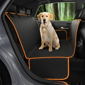 Kutya autósülés-huzat vízálló kisállat utazási kutyahordozó függőágy autó hátsó ülésvédő szőnyeg biztonsági hordozó kutyáknak biztonsági párna