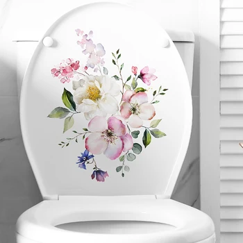 Kétoldalas vizuális minták Különböző zöld növények Fali matrica Fürdőszoba WC dekoráció matricák Nappali szekrény Lakberendezés