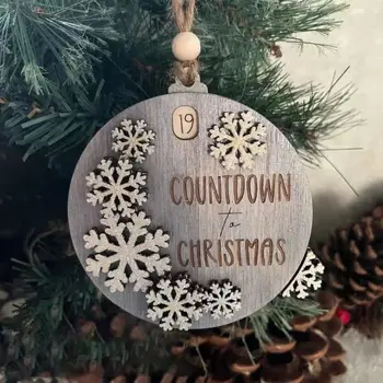 Kézzel készített karácsonyi visszaszámláló dekoráció Új kreatív fa csúszó 3D karácsonyfa visszaszámlálás a karácsonyi csúszó díszig