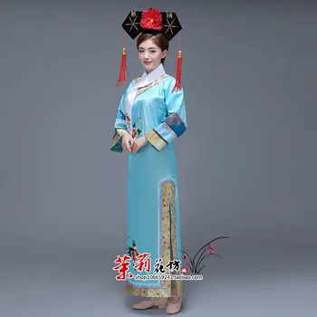 Kínai ősi Csing-dinasztia női ruha tavaszi köntös hercegnő császárné cosplay színpad