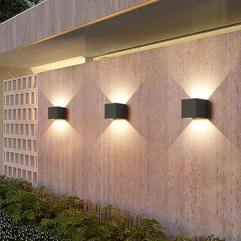 Kültéri LED fali lámpa 6/12W vízálló IP65 belső fali lámpa Kerti lámpák alumínium nappali hálószoba veranda utcai világítás