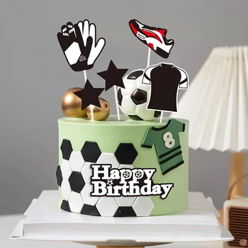 Labdarúgás születésnapi torta dekoráció Foci cipő gól torta feltétei Futball csapat Sportos fiúk Boldog futball születésnapi zsúr torta dekoráció