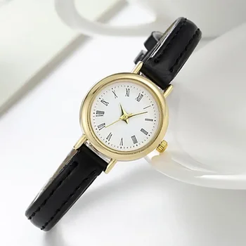Lady Watch pontos vékony szíj finom vintage ultra-kicsi számlapos dekoráció ötvözet akadémiai stílusú kvarc óra ruházati kiegészítő