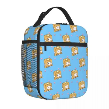 Lankybox Boxy szigetelt uzsonnás táska Nagy Kawaii rajzfilm ebédtároló táska Uzsonnás doboz Tote Főiskolai utazási élelmiszertároló táskák