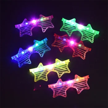 LED csillag világít a sötétben LED szemüveg Neon Party villogó szemüveg Valentin-napi bár party koncert kellékek fotó kellékek