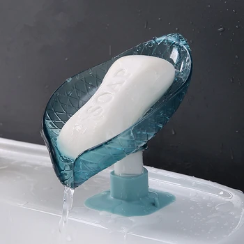 levél alakú szappandoboz Lefolyó szappantartó Fürdőszoba kiegészítők Tapadókorong szappan tálca Szappantartó