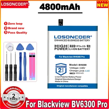 LOSONCOER 4800mAh DK018 telefon akkumulátor Blackview BV6300 / Pro akkumulátorokhoz
