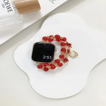 Lánc kristályszíj dekoratív DIY óra szíj Smart Watch kiegészítők szíj dekoráció alkalmas iwatch8 7 6 5 4 3 2 1 SE