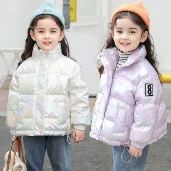 Lányok kabátkabát pamut szélfogó 2023 Olcsó meleg plusz vastagabb bársony téli felsőruházat Gyermekruházat