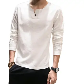 Mans póló Button Style férfi hosszú ujjú póló divat Új alkalmi O nyakú pólók Plus méret M-5XL 6XL 7XL fehér Fekete Szürke