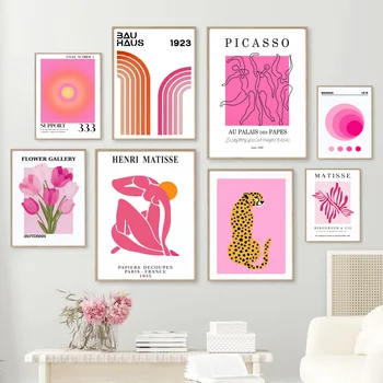 Matisse Bauhaus angyalszám Picasso Virággaléria Fali művészet Vászonfestés Plakátok és nyomatok Képek a nappali dekorációhoz