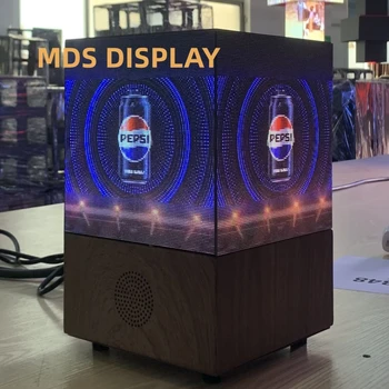 MDS P1.5 192x192x300mm 5faces front desk cubic led kijelző kocka képernyő kreatív termék audio hordozható és könnyen kezelhető