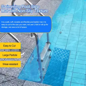 Medence lépcsőszőnyeg Könnyen vágható nagy részecske PVC úszómedence lépcsőszőnyeg csúszásmentes textúrával kültéri