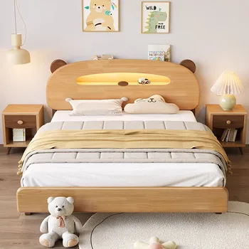 Minimalista Baba gyermek ágy Fa kisgyermekek tervezője Új minta Gyerekek emeletes ágy Praktikus Camas Infantiles hálószobabútor