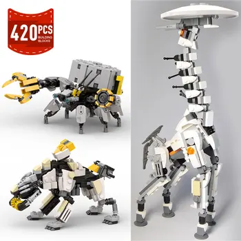 Moc Horizon Zero Hajnal Kagyló Walker Hosszú nyakú fenevad szabotőr építőelemek Játék figura Robot Szörny Sárkány kockák játékok ajándék