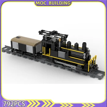 MOC építőelemek Svájci villamosított gőzmozdony Vonat modell City Engineering sorozat DIY technológia Kockák Játék Gifti