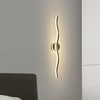 Modern LED fali lámpák nappalihoz Háttér Fürdőszoba folyosó hálószoba fali lámpák Otthoni dekoráció Beltéri Sconce világítótest