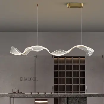 Modern minimalista függőfény romantikus csillagos led csillár étteremhez étkező tervező hullám akril világítótestek