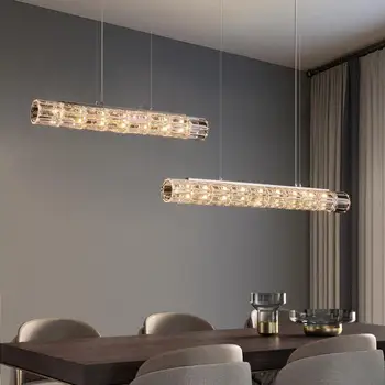 Modern étterem függőlámpa Egyszerű étkező Crystal csillár Kiváló minőségű hangulatos bárasztal lámpa LED háztartási lámpa